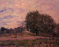 Sisley, Alfred - Walnut Trees, Sunset, Early Days of October